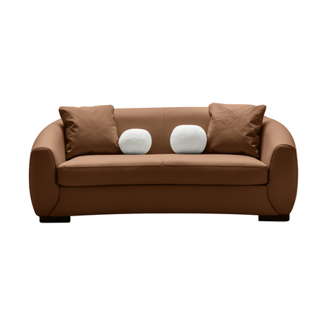 Boucle Leather Loveseat (194cm)