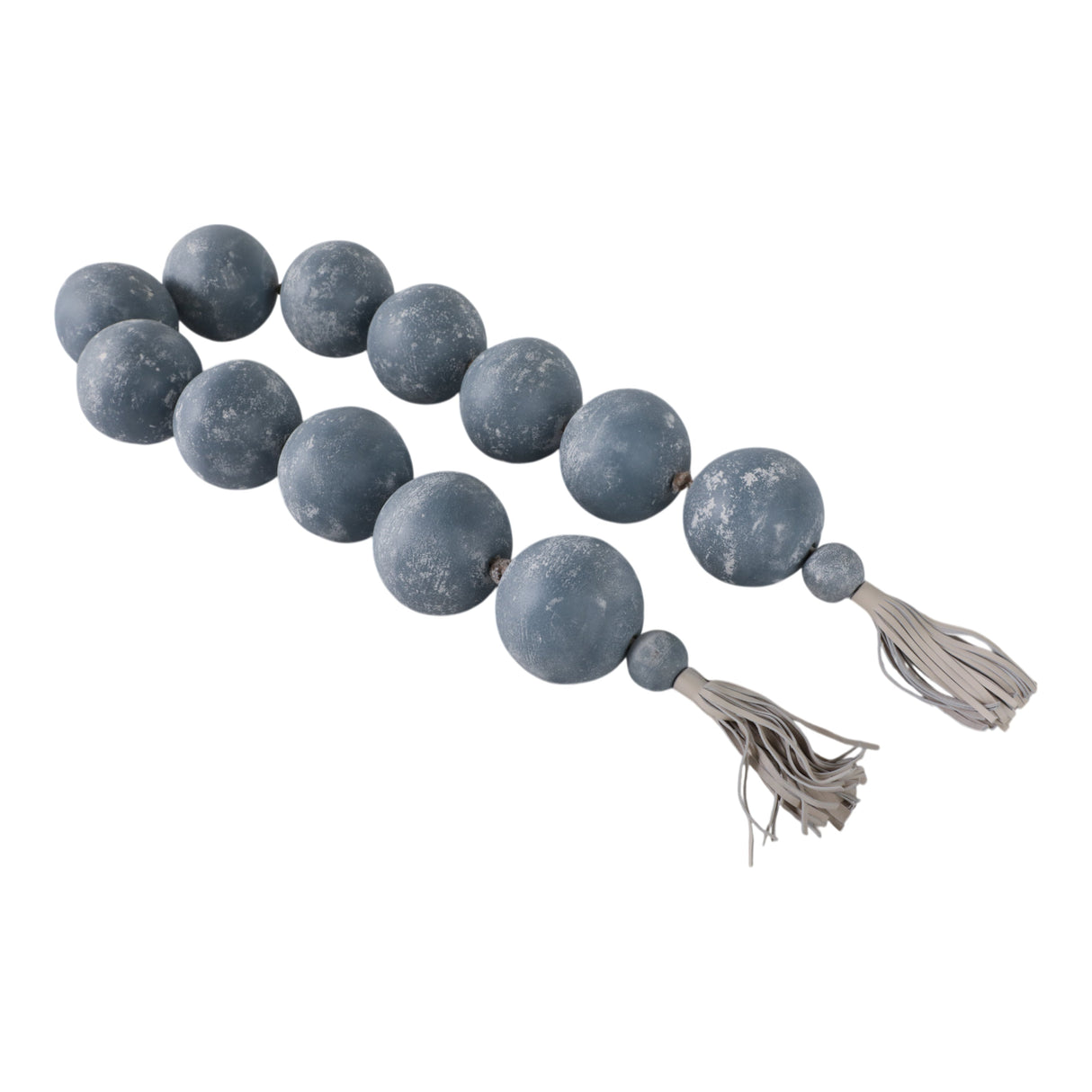 53"cardiff Blue Eco-mix Garland W/leather Tassels