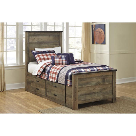 Trinell Twin Panel Bed with 2 Storage Drawers