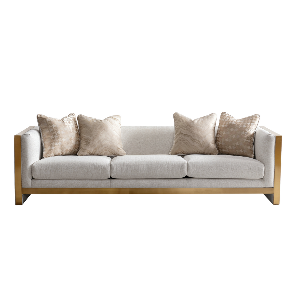 Coastal Comfort Beige 4 Seater Sofa W262