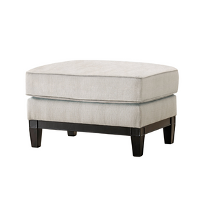 Greek Key Off-white Ottoman