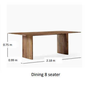 Milav DINING TABLE Wood Top