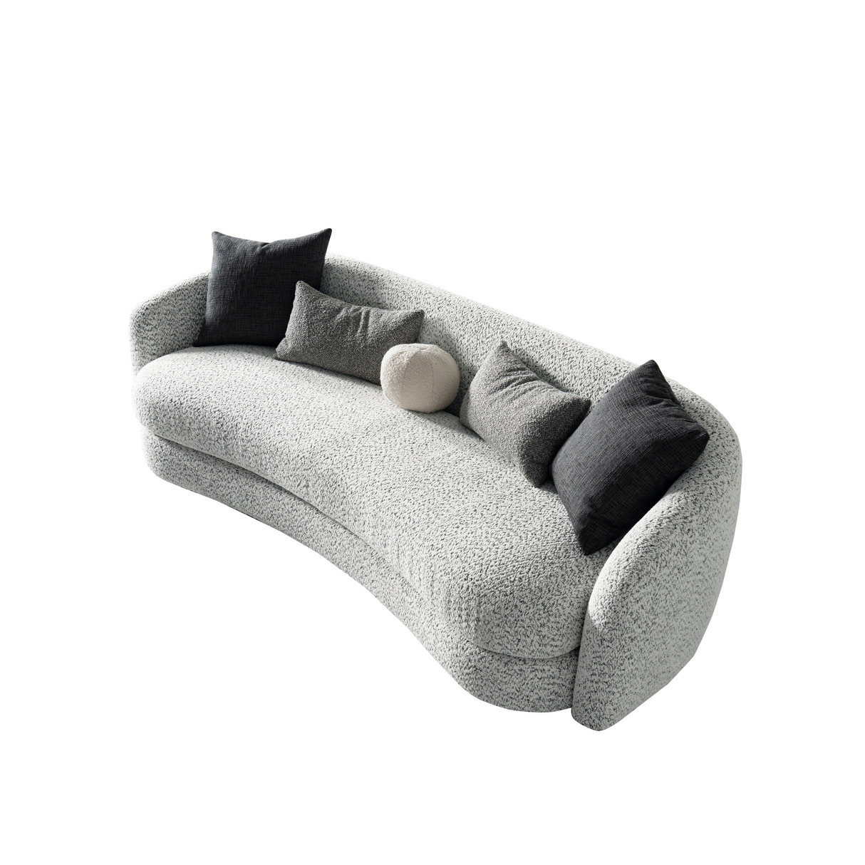 Jamie Grey Boucle 4-Seater Sofa (264cm)