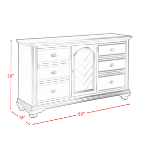 Brook White Dresser