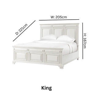 Calloway Panel Bed In White