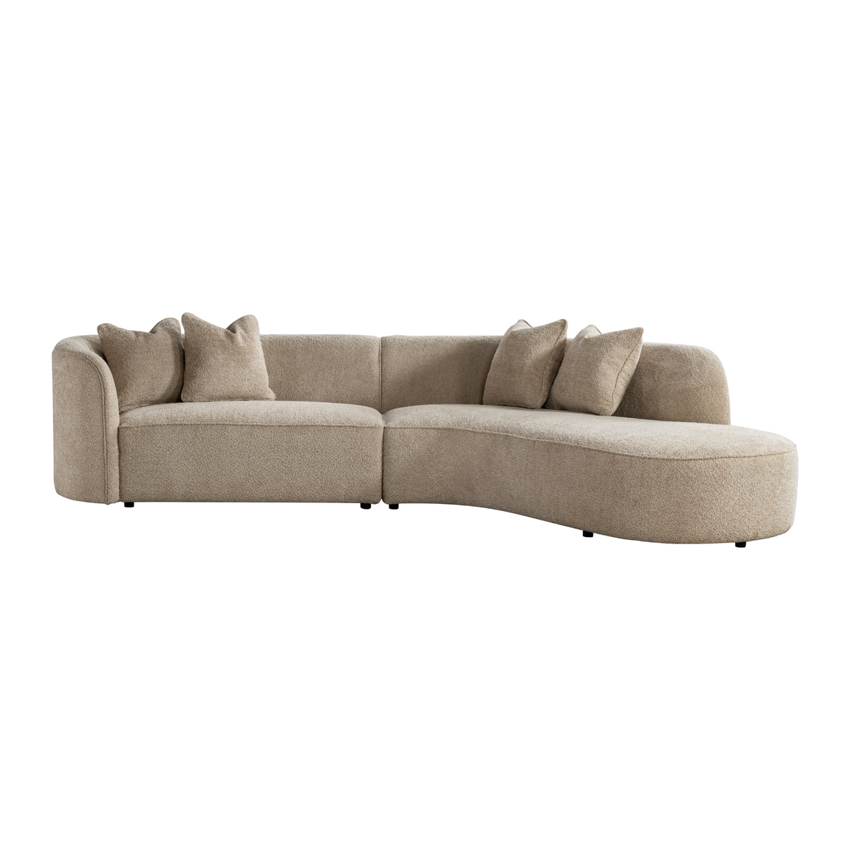 Raya Beige Sectional (Right Chaise+Left Arm)