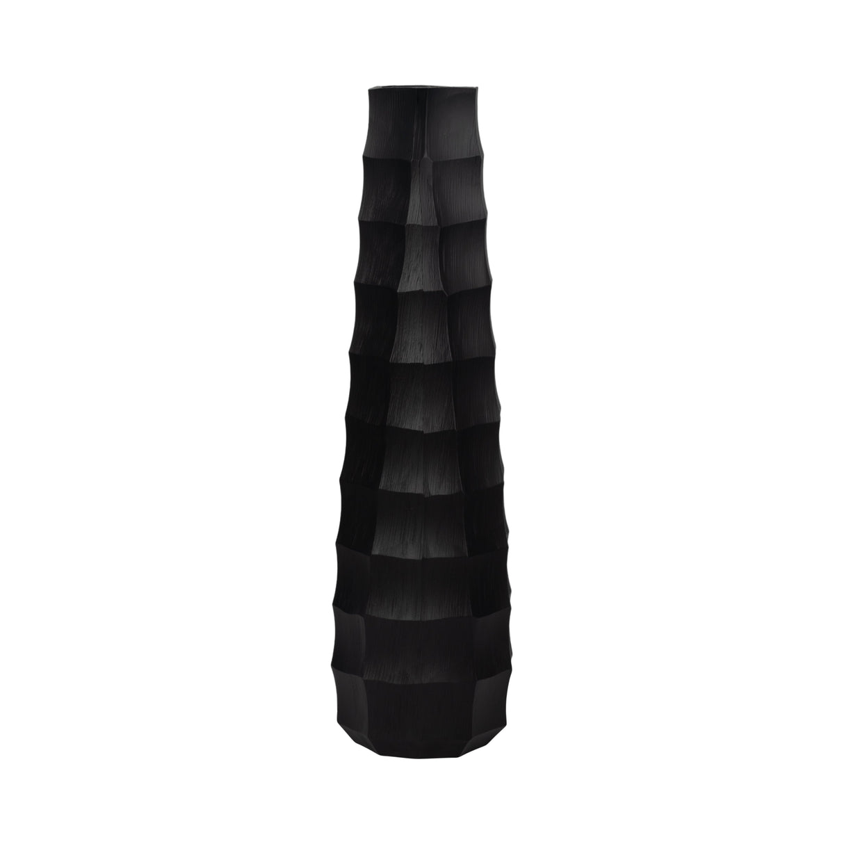 23" Terini Medium  Metal Vase, Black