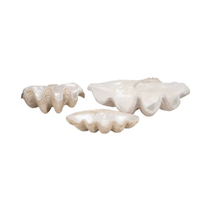 16" Pearlized Shell Bowl, Ivory