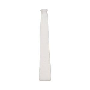 14" Open Cut-out Rough Vase, White