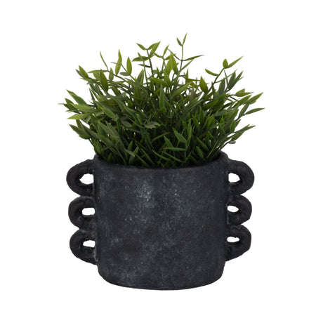 8" Arch Handle Planter, Black