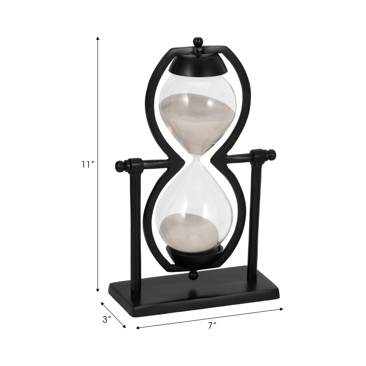 11"h Black Metal Sandtimer