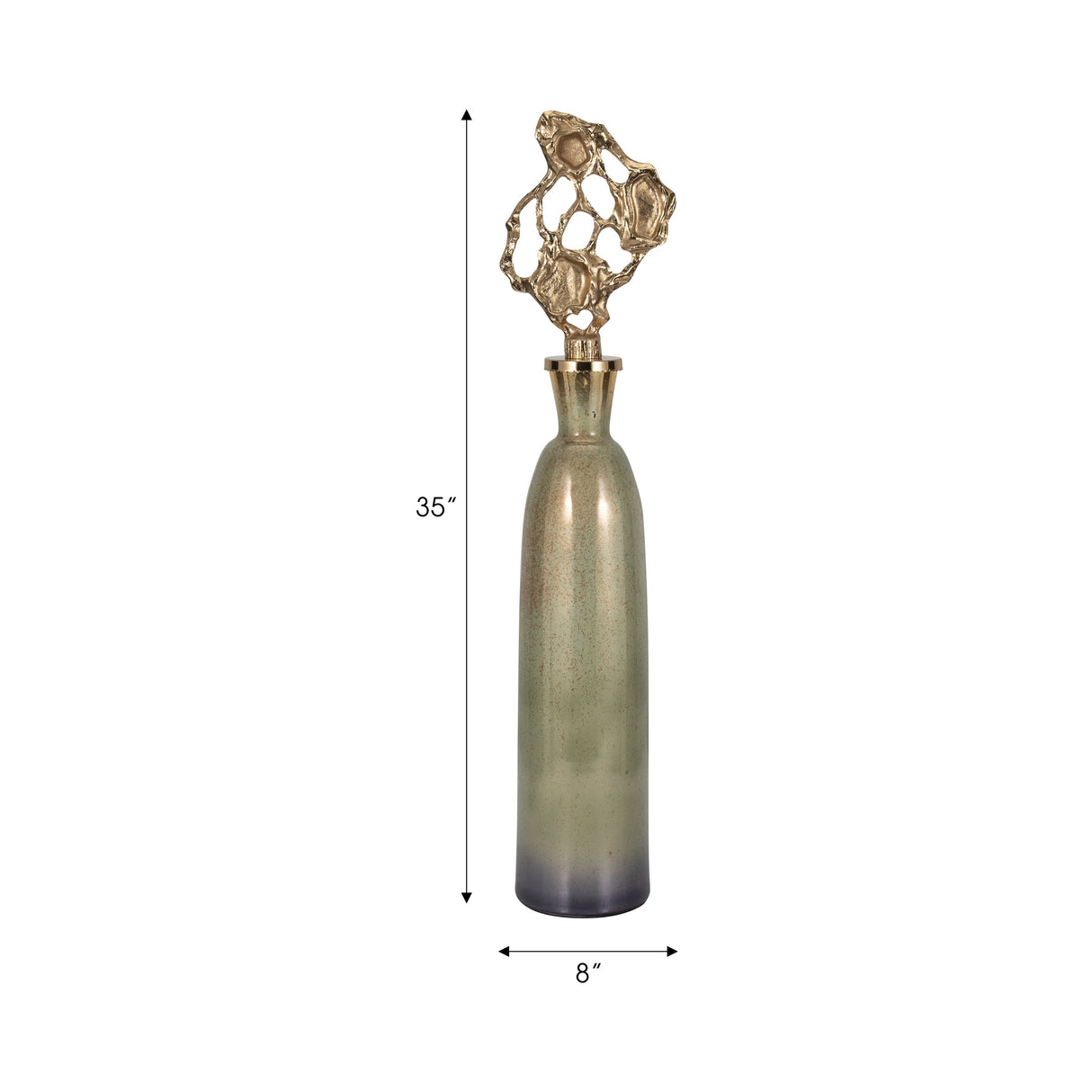 35" Anders Gold Small Floor Bottle