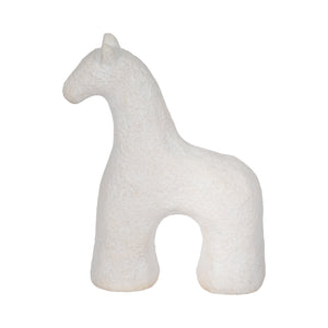 6" Textured Horse, White