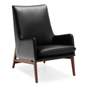 Asta Leather Chair Black