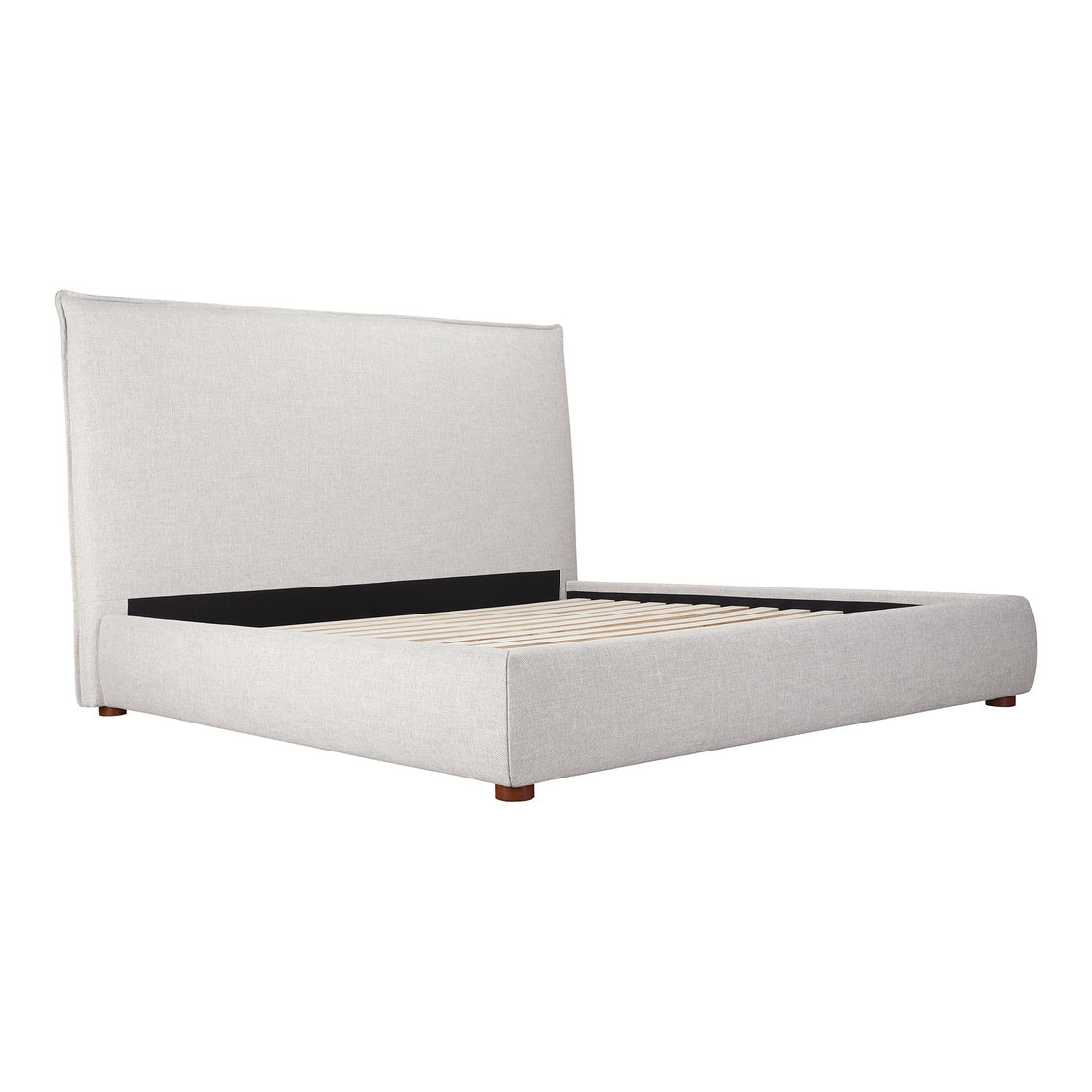 Luzon Queen Bed Tall Headboard Light Grey