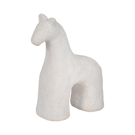 6" Textured Horse, White