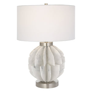 Uttermost Repetition White Marble Table Lamp