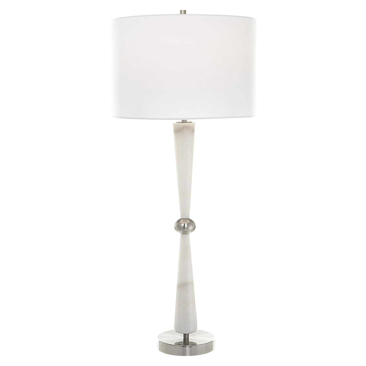 Hourglass White Table Lamp