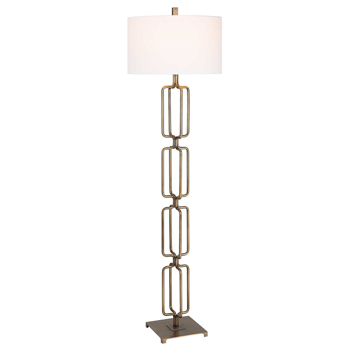 Link Brushed Gold Floor Lamp