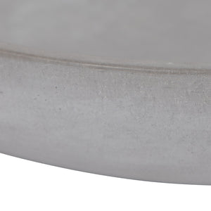 12" Cement Bowl W/ Woven Handles, Grey