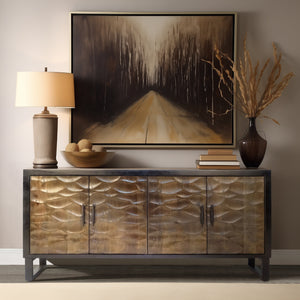 65" Ramsey Wood Sideboard, Brown