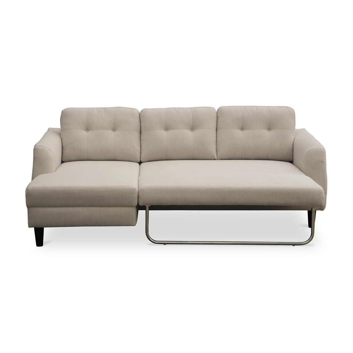 Belagio Sofa Bed With Chaise Beige Left