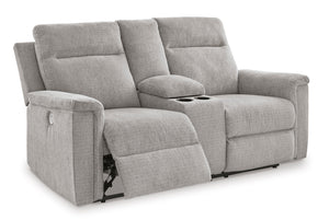 Barnsana Power Reclining Loveseat with Console