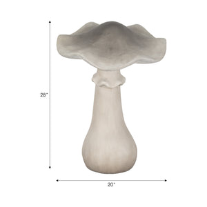 28" Garden Mushroom, Grey