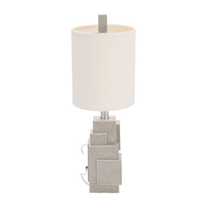 Resin 22" Blocks Table Lamp,gray