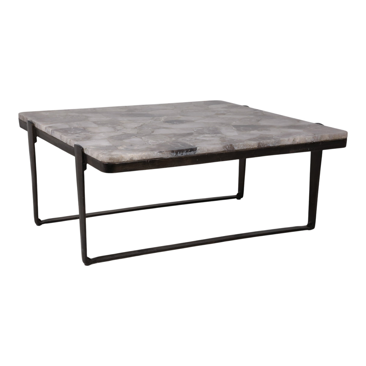40" Rolla Smoky Quartz Top Coffee Table