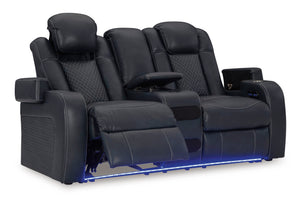 Fyne-Dyme Power Reclining Loveseat with Console