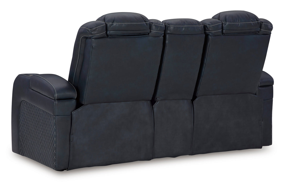 Fyne-Dyme Power Reclining Loveseat with Console