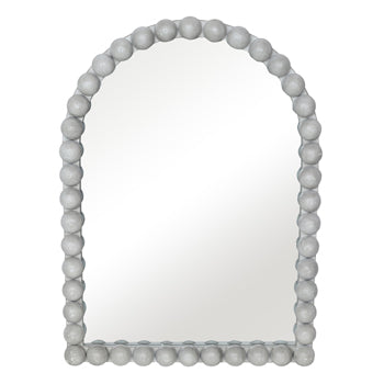 22x30 Large Knobby Arch Mirror, White