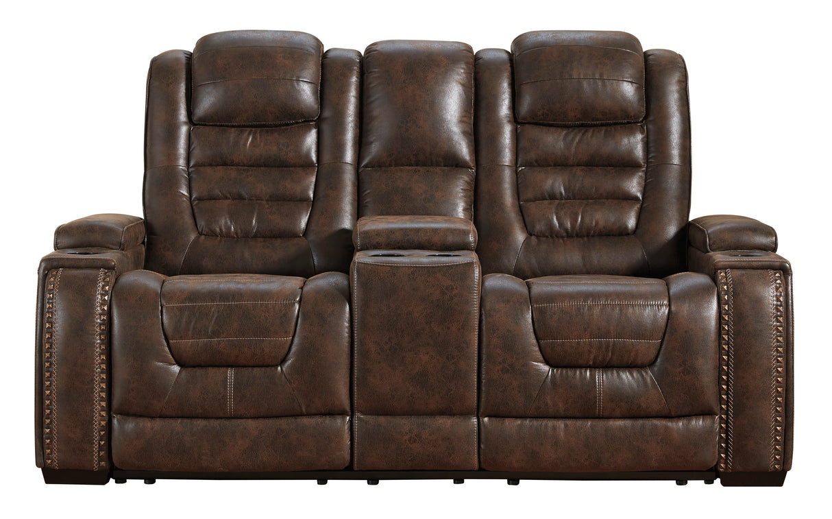 Game Zone Power Reclining Loveseat with Console