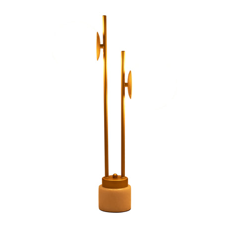 Glass/brass 23" Double Diffuser Table Lamp, Gold