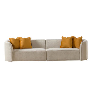 Dana Beige Mustard Sofa (232cm/287cm)