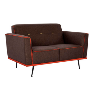 Bolzano Blissful Dark Brown Loveseat (137cm)