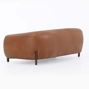 Grace Brown Leather  Sofa (220Cm)