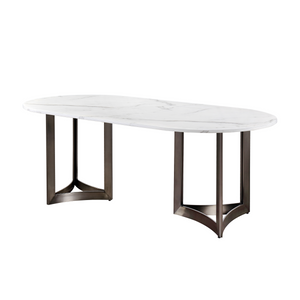 Alexa Oval Marble Dining Table