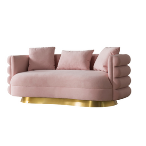 Huda Pink Loveseat