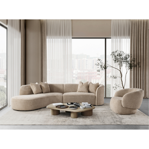 Boucle Beige Sectional