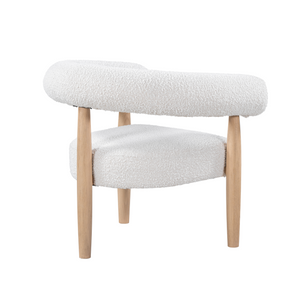 Snow Linen Beige Accent Chair