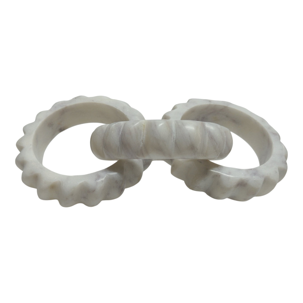 8" Lonna Carved Marble Chain Object