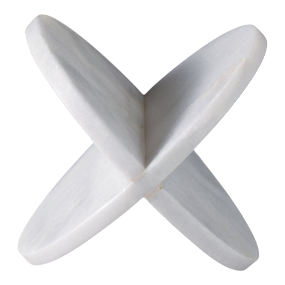 8x8" Marble Geo Object, White