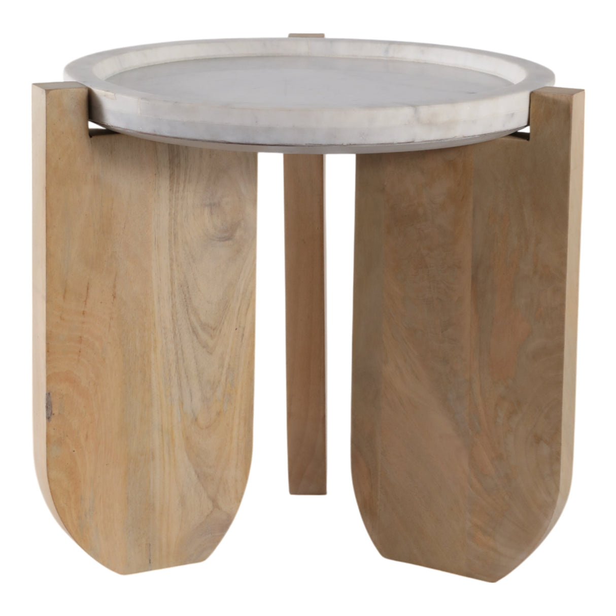 18x18" Marble Top Accent Table With Curved Legs, W