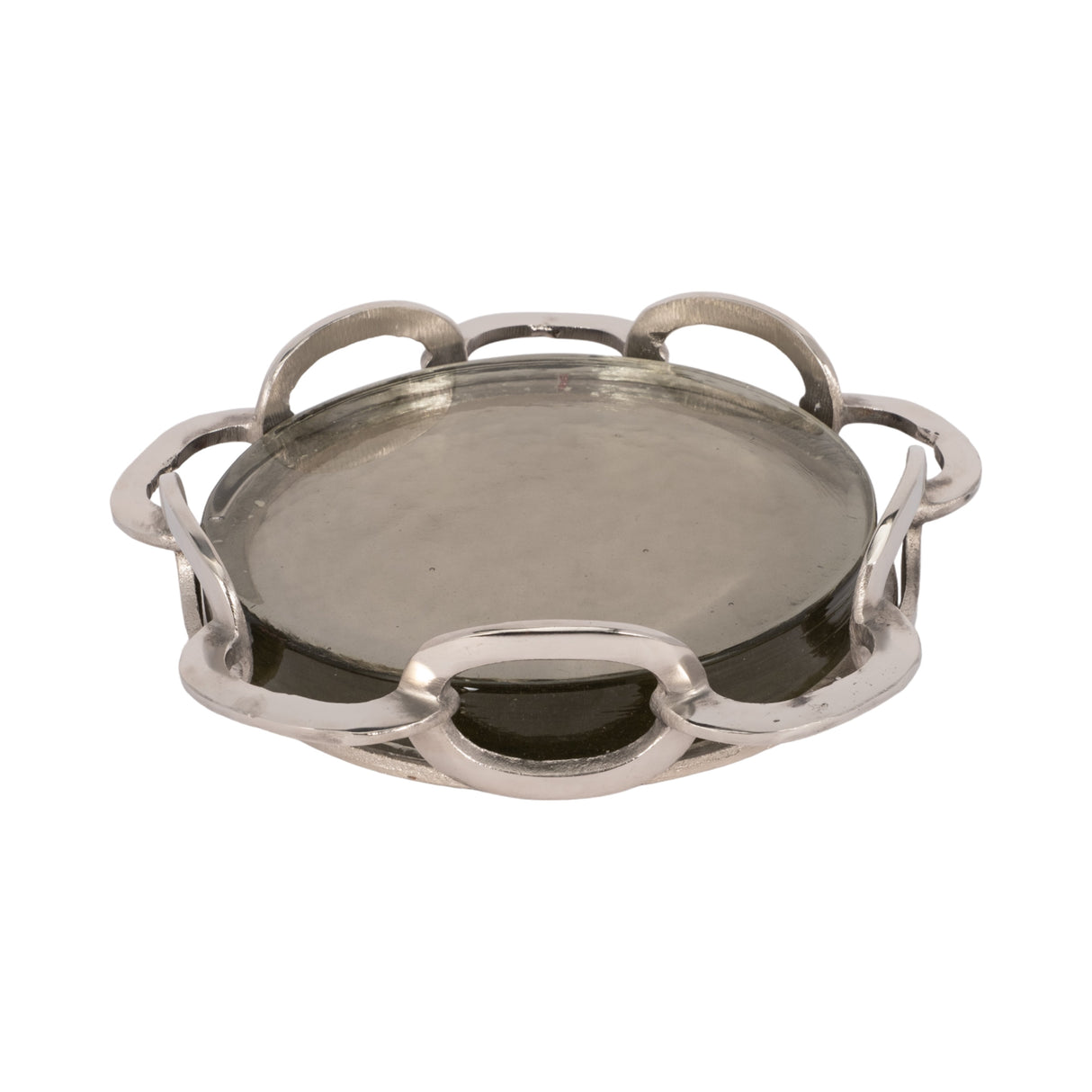 13" Palmas Small Silver Link Tray