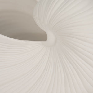 10" Nautilus Shell Planter, White