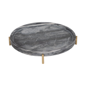 15" Oxford Large Marble Tray, Gray