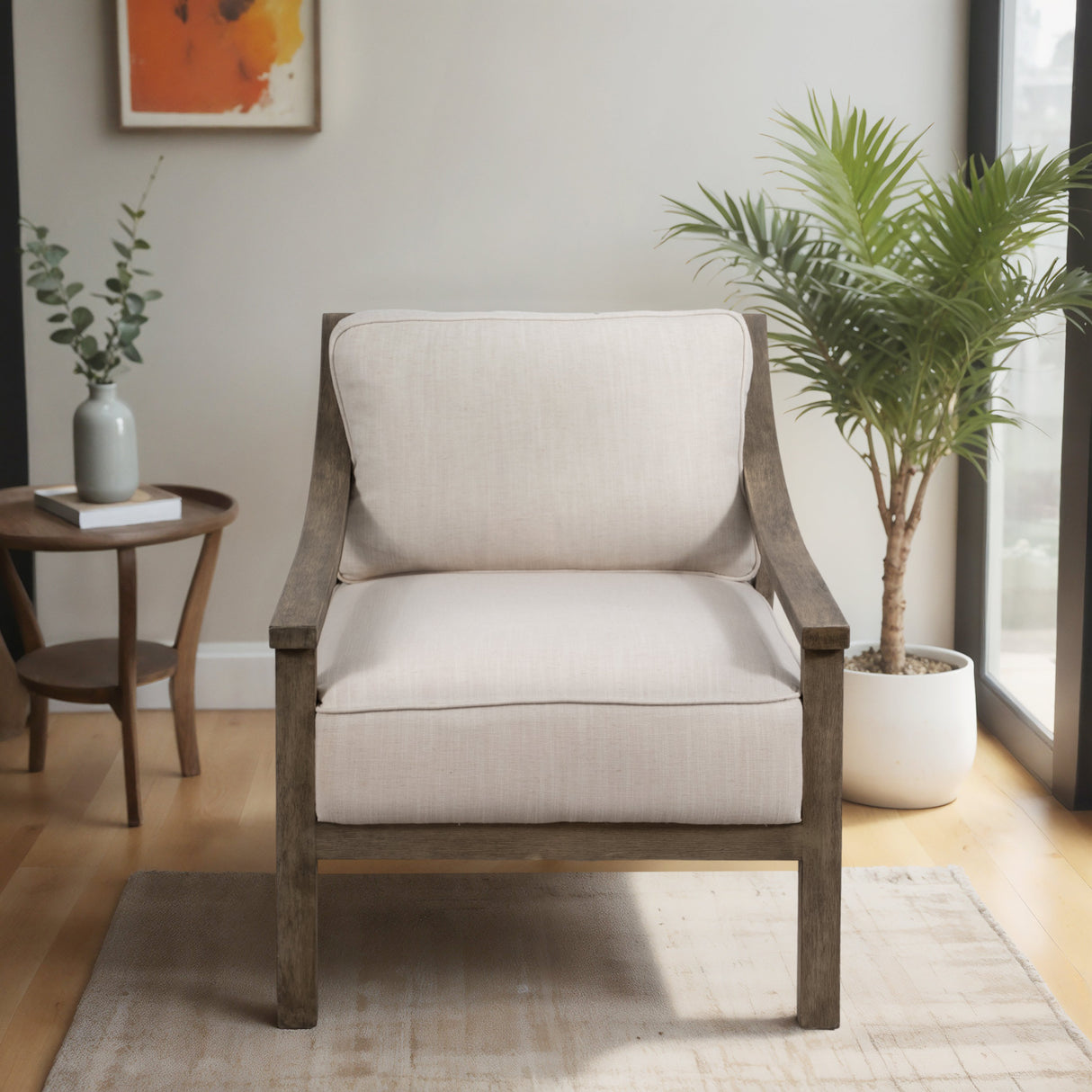 30" Ellis Accent Chair, Ivory