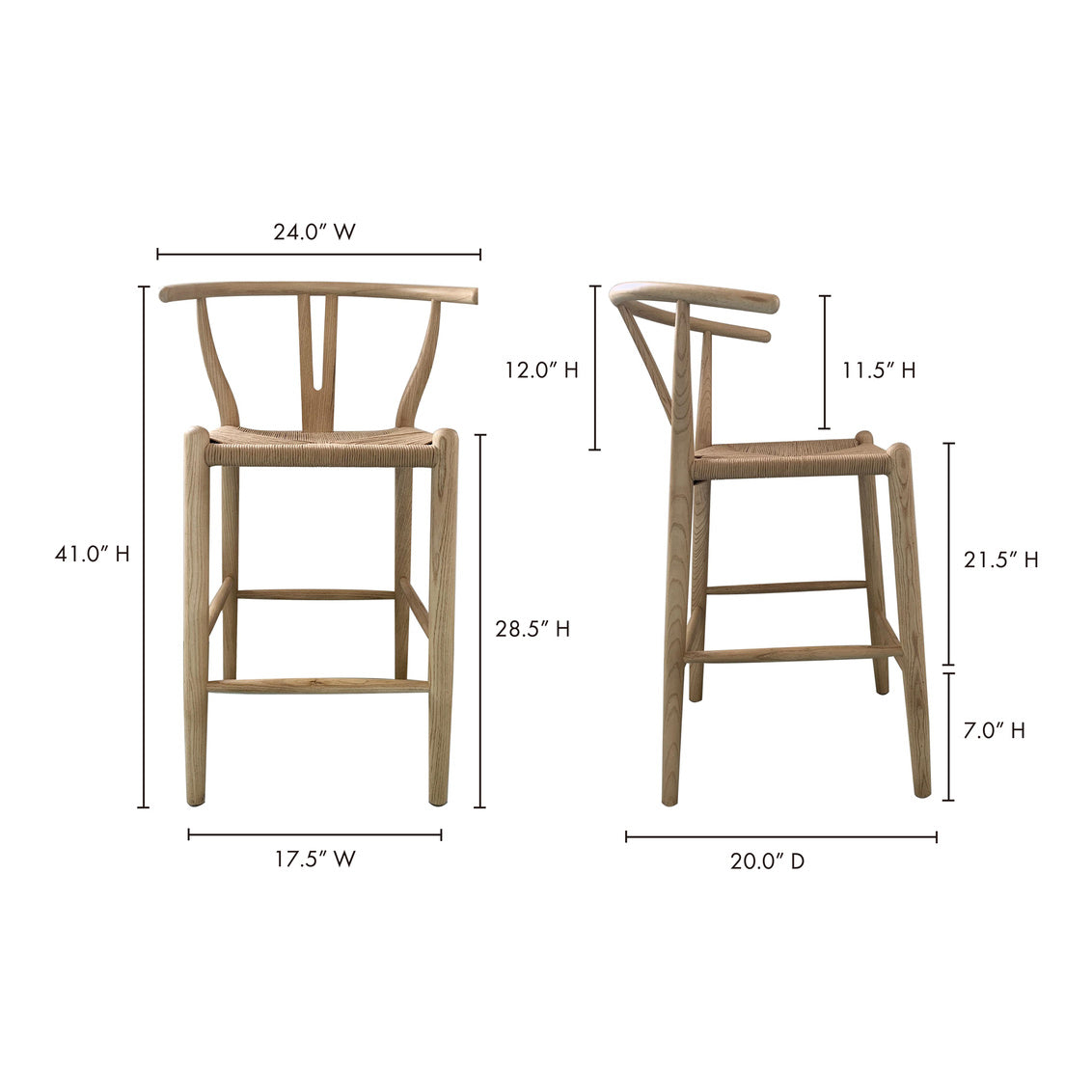 Ventana Barstool Natural